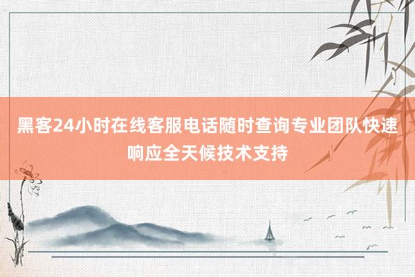 黑客24小时在线客服电话随时查询专业团队快速响应全天候技术支持
