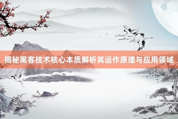 揭秘黑客技术核心本质解析其运作原理与应用领域