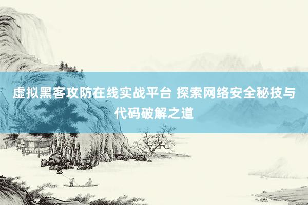 虚拟黑客攻防在线实战平台 探索网络安全秘技与代码破解之道